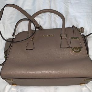 Michael Kors Taupe Medium Selma Convertible Satchel